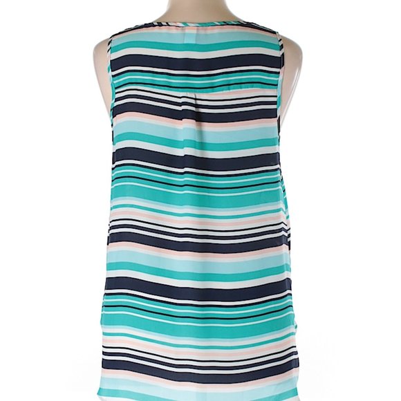 TORRID Striped Georgette Pocket Tank Top EUC sz 1 - Picture 3 of 6